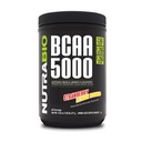 NutraBio BCAA 5000 Powder - Vegan发酵的BCAAs - 支持精益肌肉生长,恢复,耐力 - 60 service - 草莓柠檬炸弹