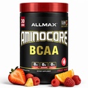 AllMAX 营养 AMINOCORE BCAA 粉末,8.18克氨基酸、室内和工作后恢复饮料、无葡萄糖、果汁,315克