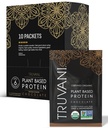 Truvani Vegan Pea 蛋白质粉 巧克力 20g 有机植物基蛋白 单服旅行包 10 服 Keto Gluten & 奶油 免费 低卡