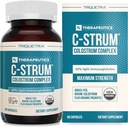 C-Strum® 有机波维纳 Colostrum 补充品,60% igG,第一乳品,草药,来自德国乳牛的 Max strong Colostrum Capsules - Gut, 豁免,皮肤和头发支持(90个计数)