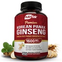 NutriFlair 韩红Panax Ginseng 1600mg – 120 Vegan Capsules → 5% Ginsenosides → 非GMO,Gluten-Free → 天然能源与焦点支持 → 在美国制造