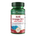 Krill Omega 50 Plus w/ CoQ10 来自纯净产品 - 1300mg Krill油和鱼油混合剂 - 100mg CoQ10 - 500mg Natural Astaxanthin - 支持联合、脑健康以及60多种小型软胶