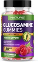 Glucosamine Gummys 配有维生素E - 高级联合支持 Gummy 补充剂,高潜力抗氧化剂,后方安慰剂,膝盖,手 - 120 Gummys