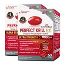 LABO 营养 完美 Krill EX, 1000mg 南极 Krill 石油 Omega 3 EPA DHA, 最高磷脂(56%以上) 与Choline, Astaxanthin QQ 心脏脑眼联合健康, 在美国制造, 60 软胶X2