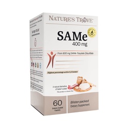 大自然的Trove SAM-e 400mg 60 进化瓶盖. Vegan,Kosher,非GMO项目验证,Soy Free,Gluten Free - 冷表Blister包装.
