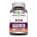 神奇的方程式 MSM(甲基硫磺酰甲烷) Supplements → 2000 Mg per service → 120 Capsules → Non-GMO → Gluten-free → 美国制造