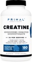 Primal Creatine Monohydrate (3,000 Mg, 180 Caps) - 微量化 Creatine 补充剂, 750 mg Per Capsule, 极有利于预研和回收 - 无糖、非GMO