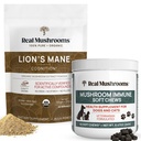 真正的蘑菇 狮子 人肉粉(60g) & 蘑菇 Imune Pet Chews(60ct) - Bundle for Cognition & A豁免 - Ashwagandha, Astragalus & More - Vegan, Non-GMO, Gluten Free, Grain - Free