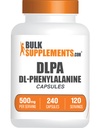 Bulk Assupports.com DL-Phenylalanine Capsules - DLPA Capsules, DL-Phenylalanine 500mg - DLPA Asssuppos, Gluten Free - 2 Capsules 每架服役,240 Capsules (Pack of 1)