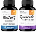 桑德胡的锌补充剂与Ionophores配有高级吸收剂和Quercetin配有Bromelain 1000mg Per Service Bioflavoids 补充剂 复合剂 支持免疫和呼吸卫生