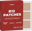 VORY B12 补丁(60包) - 100%的男女自然补丁 - 坚固、能源、焦点和身体支持 - 强化公式