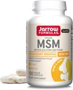 Jarrow Formules MSM 1000 mg - 100 Veggie Capsules - 甲基磺酰甲烷 - 硫磺的来源 - 食物补充 支持和加强关节 - 最多100种服务