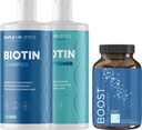 Biotin Shampoo和条件与发型补充剂 -- -- 用于发型生长的生物素补充剂+Rosemary和挥发性香波和条件补充剂-Rosemary Biotin和Collagen hair Thicking 产品