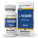 高级源 L-Theanine 200 mg - 成人脑健康支持补充剂 - 补充公式辅助剂 更好的睡眠和日常能源 - 支持浓度 自然 - 100 即时溶解片