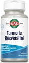 KAL Turmeric Resveratrol 补充剂,抗氧化剂支持,供应475 mg Turmeric Curcumin,心脏健康和联合健康支持,快速隔离,60天保障,30个服务,30个药片
