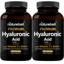 NatureBell 2 Pack Planet Hyaluronic酸补充剂250mg,配有25mg维生素C和Biotin 5000mcg,480总卡普尔 毛发生长必需,联合支持,加水皮肤 → + 非GMO