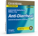 GoodSense Loperamide 氯化氢片,2毫克,抗腹泻,12个计数