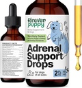 狗永远肾上腺支持滴 - 纯Ashwagandha & Ginseng 根纹用于肾上腺健康与能量支持 - 全毛和大小狗的冷却护理液体补充 - 2 oz