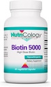 营养学 生物素 5000 补充 - 5000 mcg 生物素,用于毛发,皮肤和钉子的维生素,高剂量,蔬菜卡普勒斯,假素,格鲁滕自由-60 计数