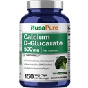 NusaPure Calcium D-葡萄糖 500 mg 150 mg Vegie Caps, Vegan, Non-GMO, Gluten-Free(无葡萄糖)