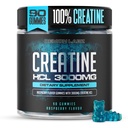 Creatine HCL 3000mg Per Service - 拉斯贝里香草 - Vegan Gummys(90 Counter (Pack of 1),拉斯贝里)
