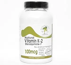 天然维生素K-2 100mcg Menaquinone-7~200 Capsules - 无添加物 ~ 自然补充