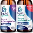 LABSRX Mullein Leaf Drops for Lungs, 2 Fl. Oz - Ashwagandha Drops 2000 mg (英语).