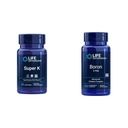 生命延长 超级 K 维生素K1, K2 MK-7, MK-4, 维生素C, Bone/Heart Health, 3-Month供应和Boron 3 Mg 100 蔬菜卡普尔