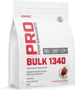 GNC Pro Perforce Bulk 1340 Mass Gainer蛋白粉,50g,Gluten Free,Whey,Creatine,BCAA,第3党测试,肌肉恢复和生长,微营养素,草莓和奶油,9种服务