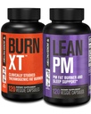 Jacked Factory Burning XT 热能肥胖燃烧器和精益PM 夜间体重损失补充 男女120份蔬菜减肥药