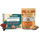 VOS GANOLUCIDUM Combo For better Health, Daily Immune bolsting Red Reishi 蘑菇盖(30 Capsules) & 有机精选 Reishi 蘑菇(1.76 Oz), 能源促进器和烹饪中的完美