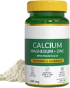 Naturals Calcium Magnesium & Zinc Tables with Vitamin D3 & K2(600 IU),男女钙补充剂,肌肉健康