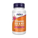 现在食品 维生素D-3 & K-2 - 120 Veg Capsules
