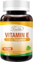 Lovita维生素E 400 IU 软胶,天然268 mg(如D Alpha Tocopherol), Vegan 健康皮肤,毛发,钉子和免疫系统支持,60 蔬菜软胶