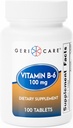 GeriCare维生素B-6 100mg,100平板 – 对健康大脑功能的日常营养支持,Mood增强,循环卫生和代谢 – 帮助抗击肥胖症和促进整体健康