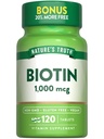 Nature's Truth Biotin 1000mcg → 120 平板电脑 → Vegan, Non-GMO, Gluten Free Supplement
