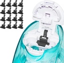 火蚁硅酮 盐碱罐装填附着物 与Navalage Nasal Care兼容 16 Pack 重用硅酮盐垫装填 易操作(黑色16包)