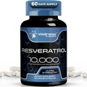 Wiless LABSRX Resveratrol 120 Capsules, Resveratrol 补编,Resveratrol 1000mg Polygonum Root, Transveratrol for 健康老化,心脏,脑健康支持 - Vegan, Keto