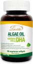 Lovita Algae Oil,基于植物的DHA鱼类油替代品,Vegan Omega 3,含DHA 200毫克,60个植物软胶