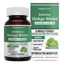 SoAactive Ginkgo Biloba with GinkgoSelect * * * 临床研究增强脑、心和记忆支持吸收180 mg -- -- 帮助维持循环和认知健康(60 Capsules)