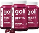 Goli营养补充品, Beets Cardio Gummy, 180 Counter(3 Pack of 60), 100mg CoQ10 & Beet Root Extract - Gluten - Free, Vegan, Non-GMO, 和 Gelatin - Free. Nature's Great Superfood.