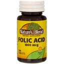 Nature's Blend Folic Acid 1000mcg 平板电脑 100 计(2 包)