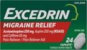 Excedrin Migraine 疼痛 救世主 Caplets 24 ea(第3包)
