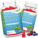 2 Pack Ashwagandha Gummys 配有 " 女性和男性维生素D " , " 无糖Vegan 1000MG Ashwagandha 补充Gummy & Vitamin C " ,120个