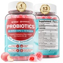 NEVISS Probiotic + 成人和孩子的预生蛋白 4+,无糖 5亿 CMUs w/Fiber,维生素 B1 B2 D3 & Zinc,用于消化和古特健康,Boost Microflora diversity,60 Cts