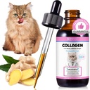 Collagen for Cats 2 f.oz, Liquid Collagen for Cats Drops, Premium grass-fed Collagens for Cat Skin and Coat Supplement, Itch Relief for Cat with Alergies unit, 配有 Bovine Collagens, Biotin, MSM 配有: 猫皮和大熊皮, 猫过敏性减缩剂, 波维娜 Collagens, Biotin, MSM