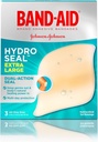 Band-Aid Brand Hydrople Seal 胶合氢固醇Gel Bandages用于伤病护理和Blister救济,所有目的防水和淋浴 Proof Blister Pad,Sterile & Long-Lasting,Extra Lige, 3 cm