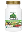 Natures Plus 生活花园认证有机维生素来源 B12-1000 mcg metrocobalamin, 60 Vegan Capsules - 全食维生素 B12 补充 - 能量靴 - 蔬菜,无葡萄糖 - 30 服务