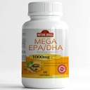 Mega EPA/DHA, Premium Quality 60 软胶, 鱼油补充剂与EPA & DHA - 促进心脏和脑健康 - 非GMO - 60 服务