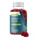 VITEEY 维生素D3 K2 Gummys - 1000 IU 维生素D3和K2 100mcg - 成人和青少年的骨骼和心脏健康 - 蔬菜,Gelatin 自由,GMO 自由 - 味道可口的蔬菜 D3K2 维生素草莓 Flavored Gummy